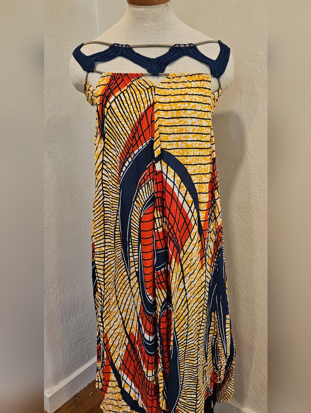 Indah Women’s Maxi Dress Size Small | Colorful Boho Tribal Print Sleeveless Dres
